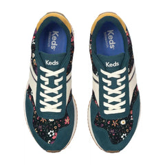 Rena Woodland Floral Printed Nylon/Suede Lace-Up
