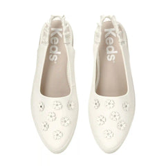 Point Slingback Leather Flowers