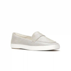 Square Toe Loafer Glitter Suede