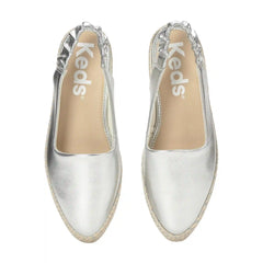 Point Slingback Metallic Leather Jute Foxing