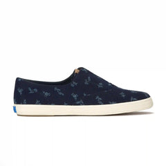Champion Round Toe Chambray Floral Jacquard Slip-On