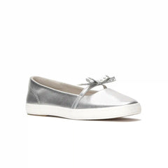 Square Toe Mini Bow Metallic Leather