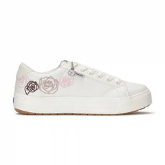 Park Canvas Rose Embroidery Lace Up