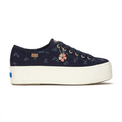 Triple Up Chambray Floral Jacquard Charm Lace-Up
