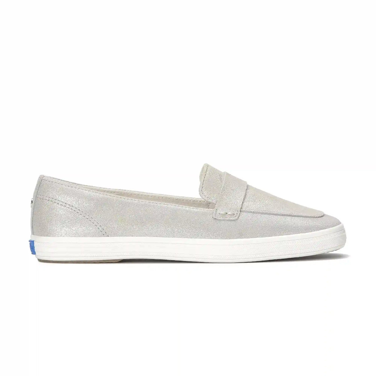 Square Toe Loafer Glitter Suede