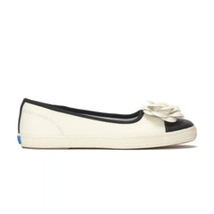 Maisie Ballet Toe Cap Leather Flower Applique