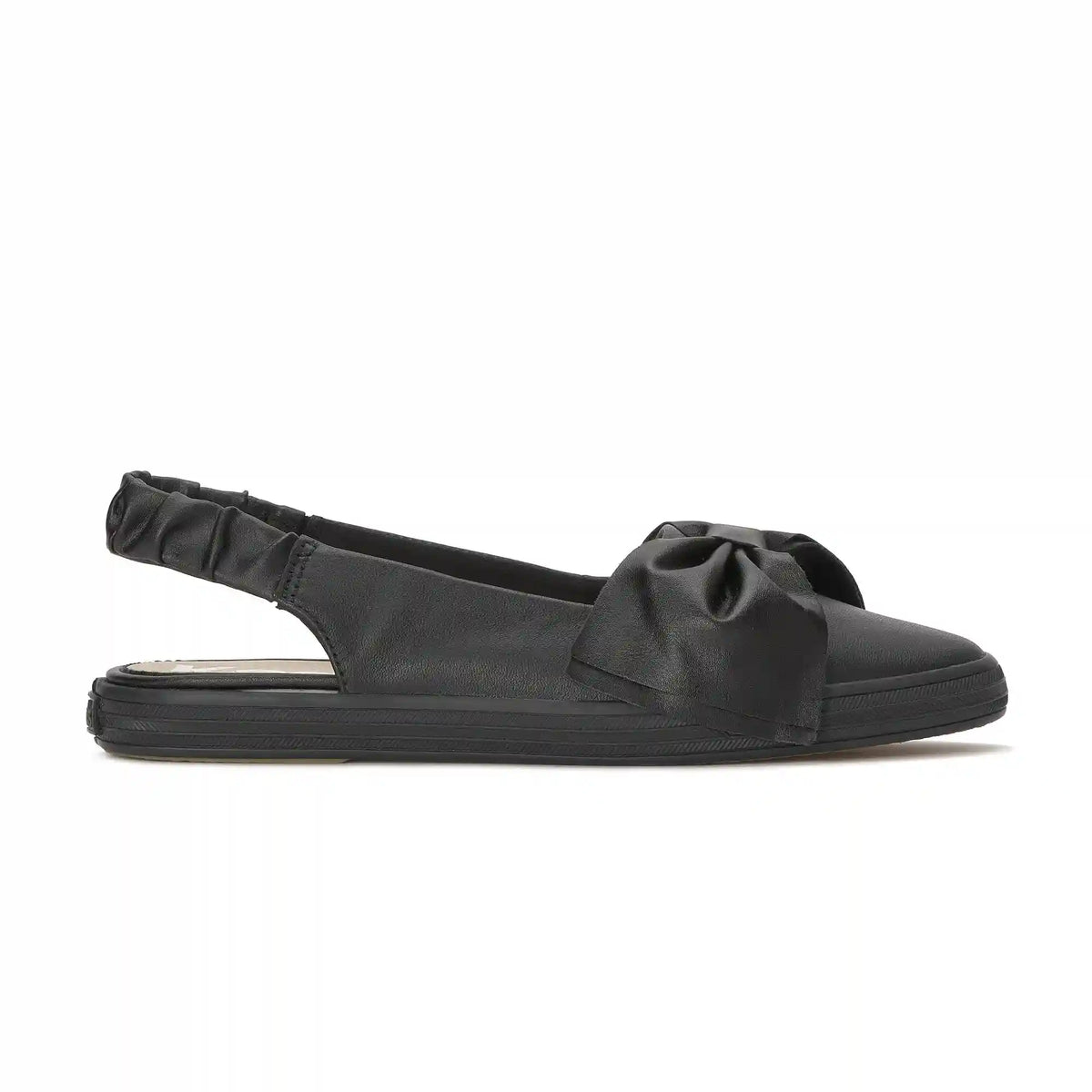 Point Slingback Leather Bow