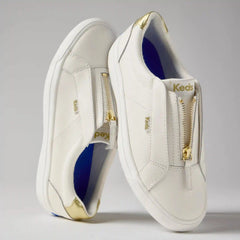 Pursuit Zip Leather Metallic Heel
