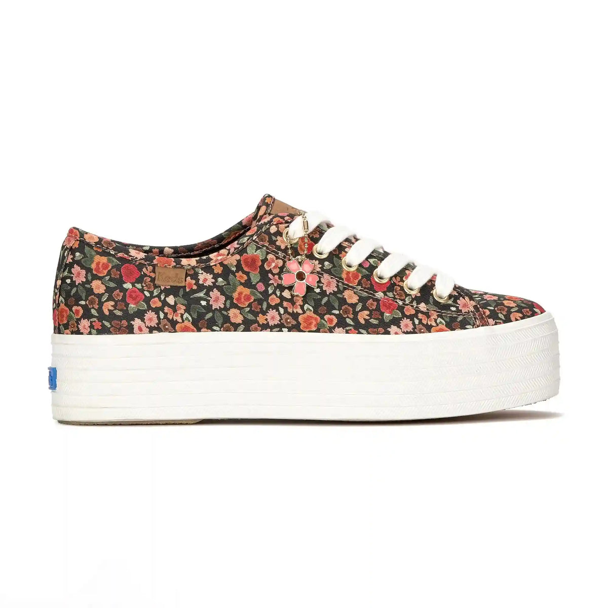 Triple Up Ditsy Rose Canvas Charm Lace-Up