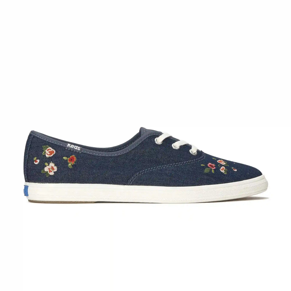 Champion Point Low Denim Ditsy Rose Embroidery Lace-Up