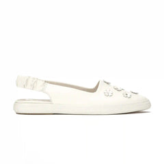Point Slingback Leather Flowers