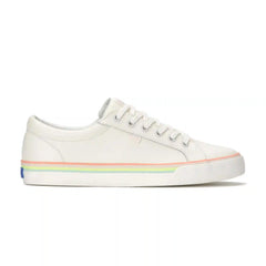 Jump Kick Leather Foxing Stripe Lace-Up