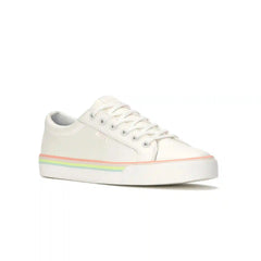 Jump Kick Leather Foxing Stripe Lace-Up
