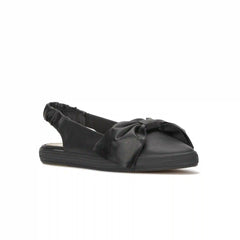Point Slingback Leather Bow