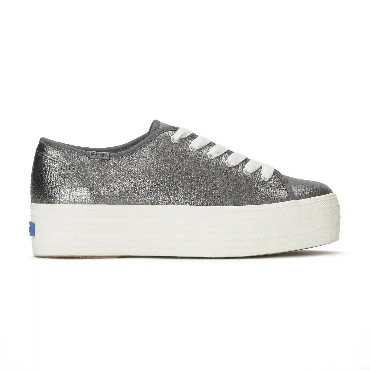 Triple Up Metallic Leather Lace Up