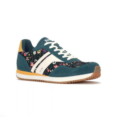 Rena Woodland Floral Printed Nylon/Suede Lace-Up