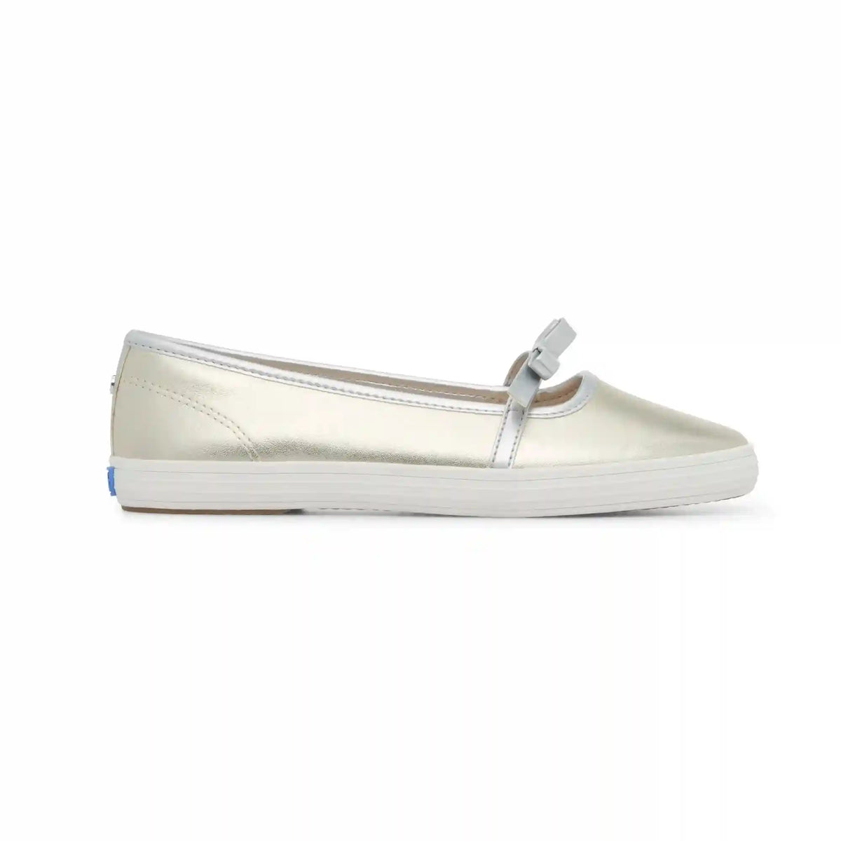 Square Toe Mary Jane Leather Mini Bow