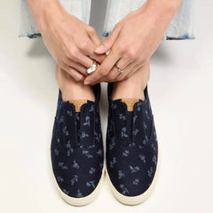 Champion Round Toe Chambray Floral Jacquard Slip-On